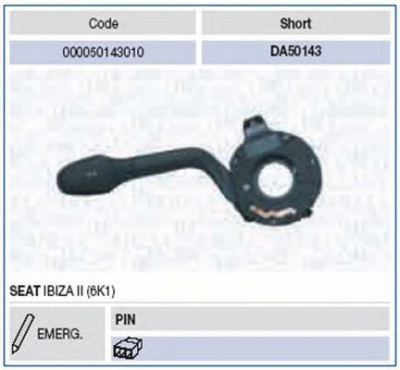 MAGNETI MARELLI 000050143010 -  Выключатель на колонке рулевого управления